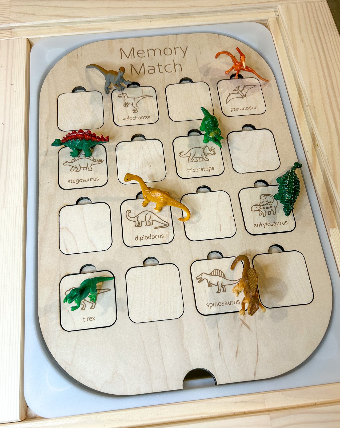 Dinosaur Memory Match Tiles