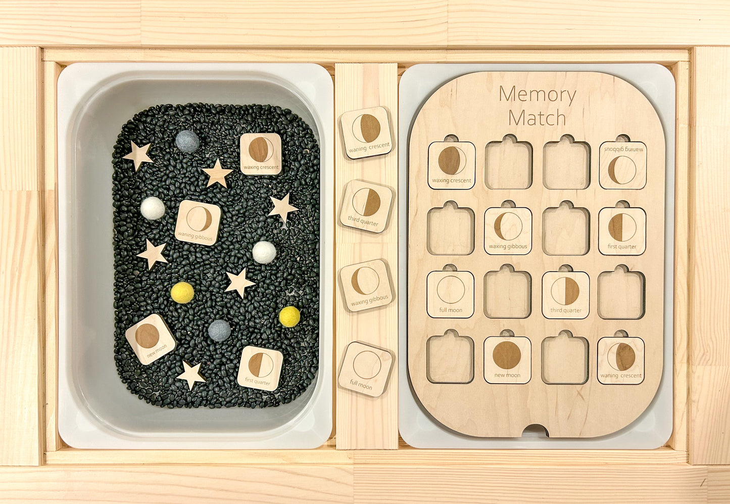 Moon Phases Memory Match Tiles