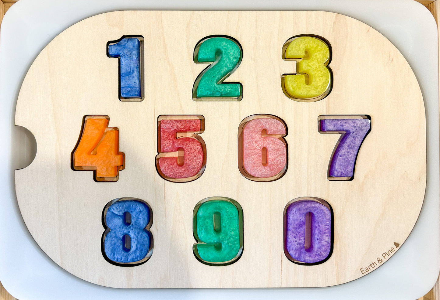 Rainbow Resin Number Set (Ready-to-ship)