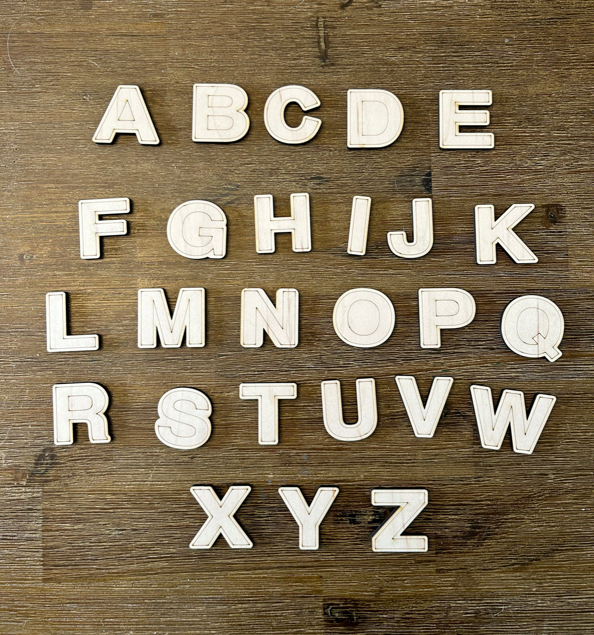 Uppercase Resin Letter Puzzle Board
