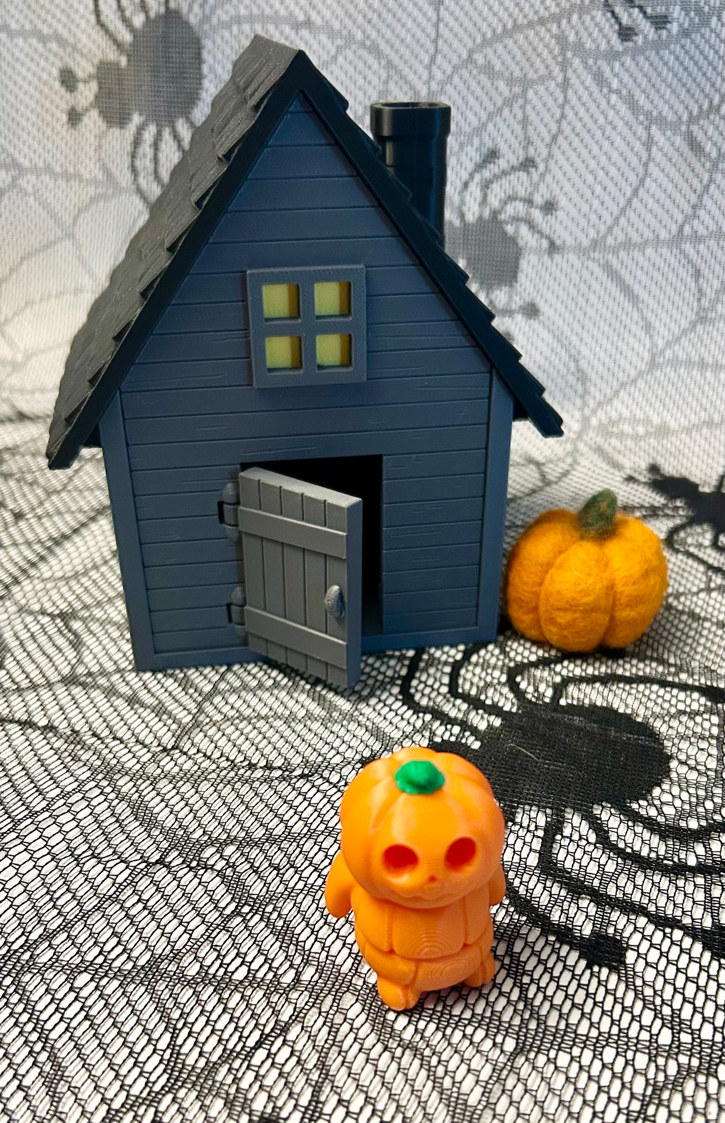 3D Printed Halloween Haunted House & Figures