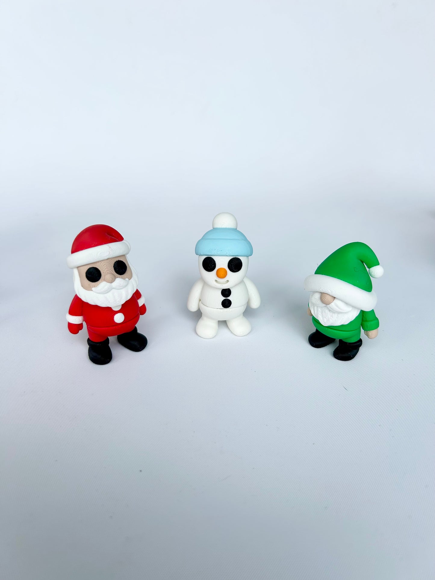 3D Printed Santa, Sleigh & Friends
