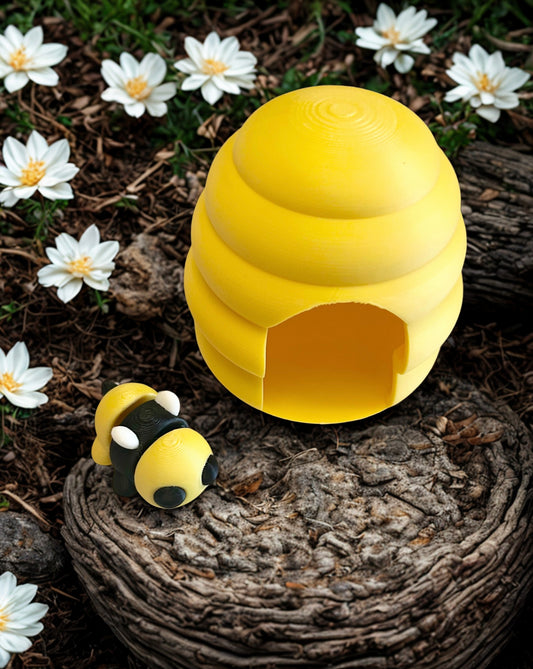 3D Printed Beehive & Baby Bees