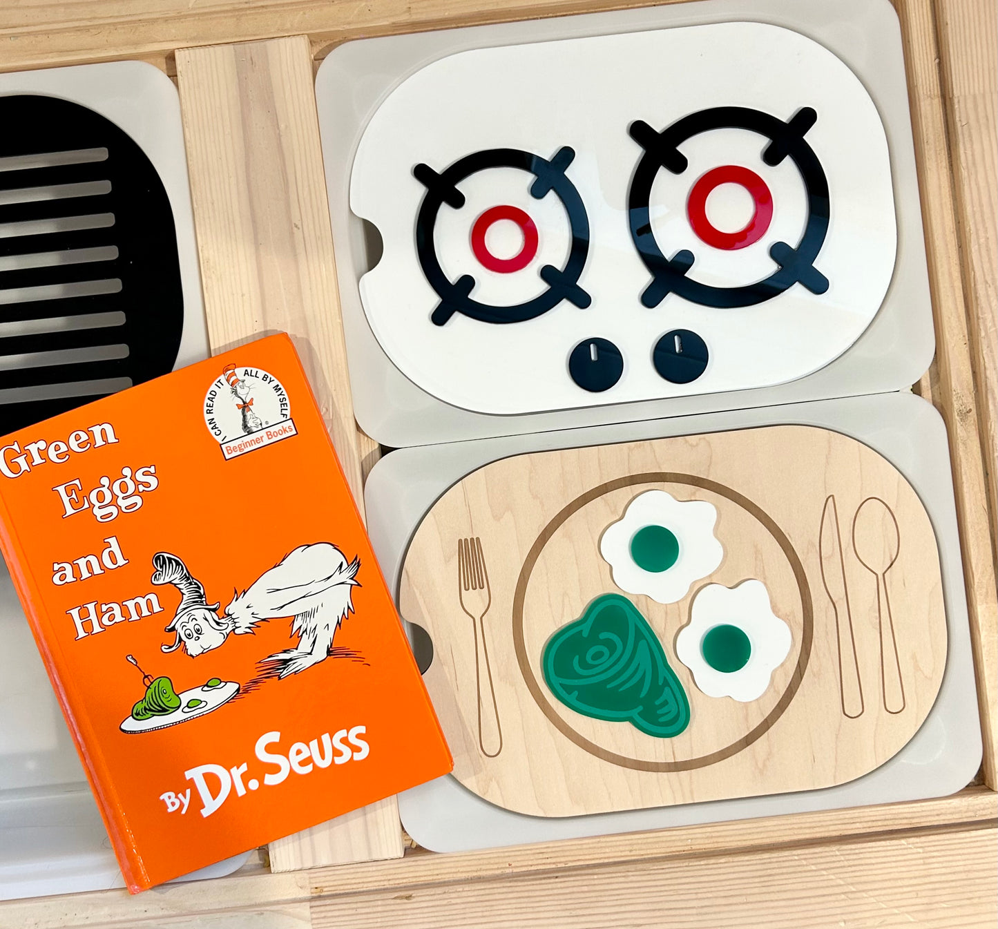 Green Eggs & Ham Inspired Acrylic Pieces