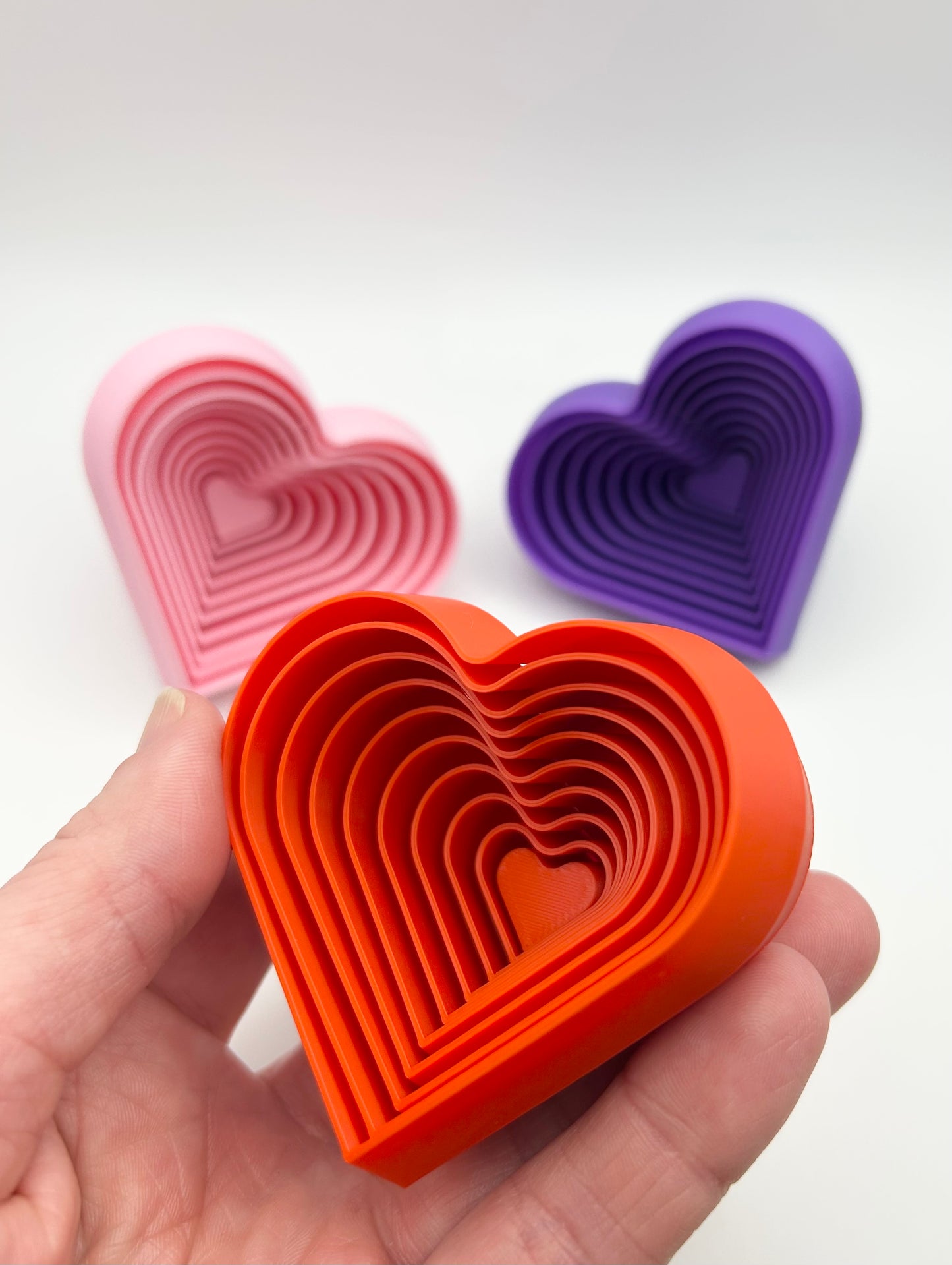 3D Printed Layered Heart Fidget