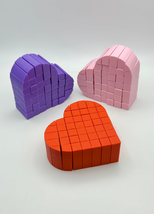 3D Printed Pixel Heart Fidget