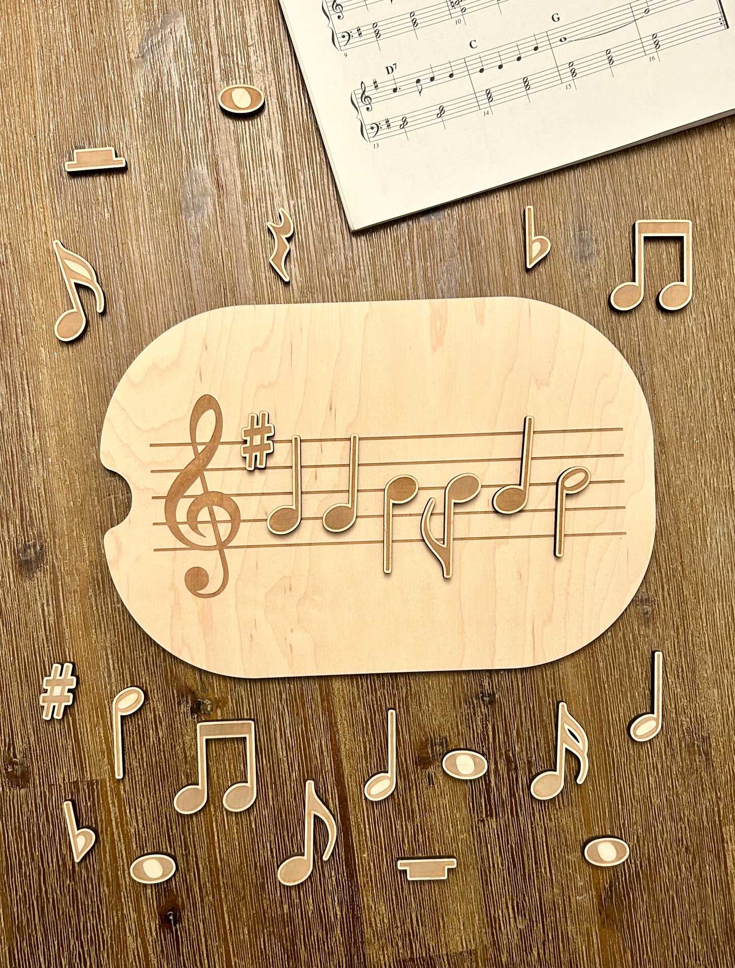 Music Staff Insert and Loose Parts