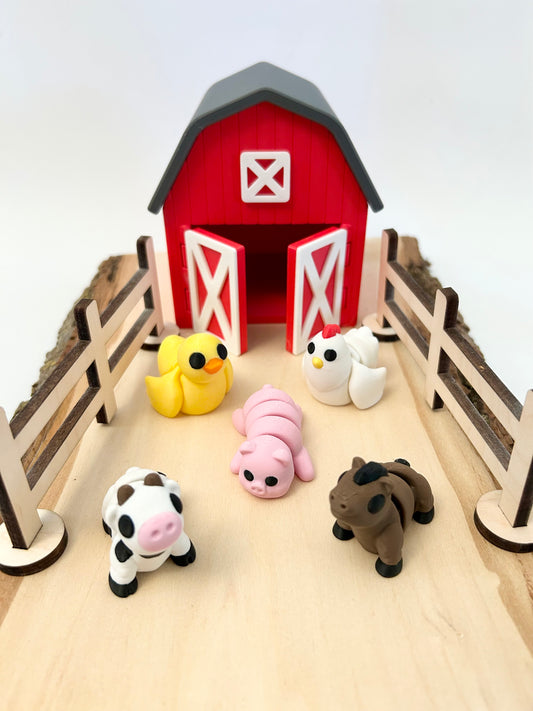 3D Printed Barn and Animals